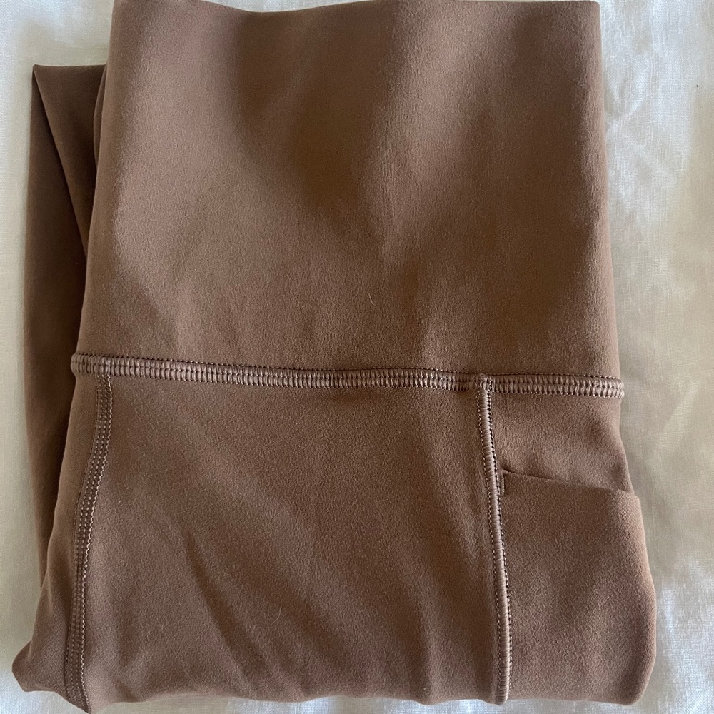 Athleta Salutation Stash Leggings Size XS Light Brown EUC